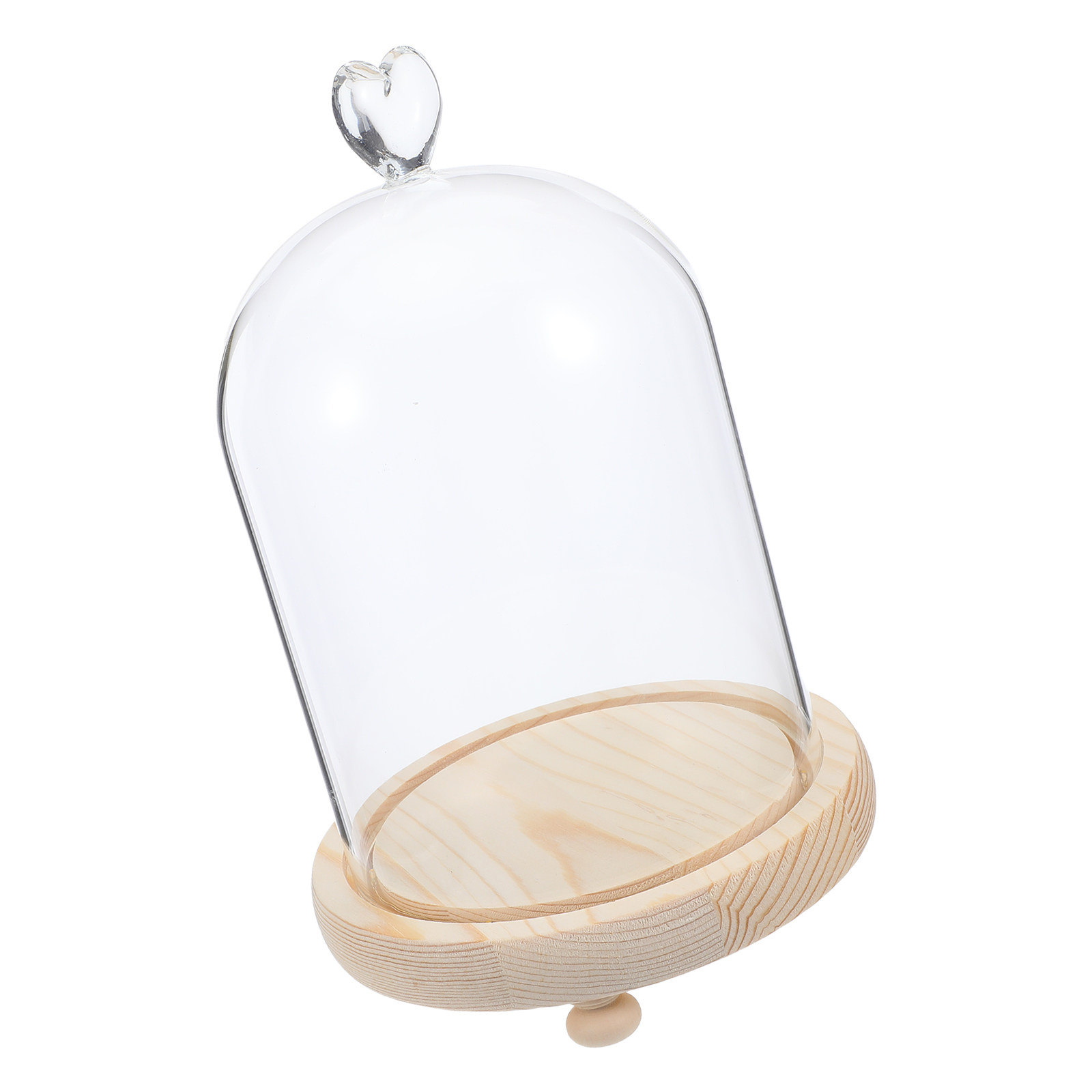 Heart Shaped Glass Dome Cloche - Plastic Dome Clear recension och pris