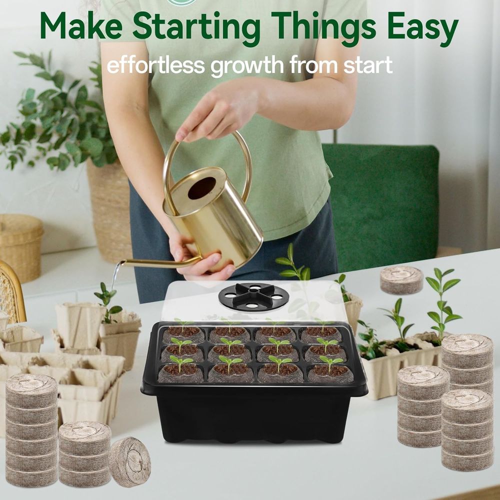 4 Pack Seed Starter Tray with  - Peat Pellet Tray recension och pris