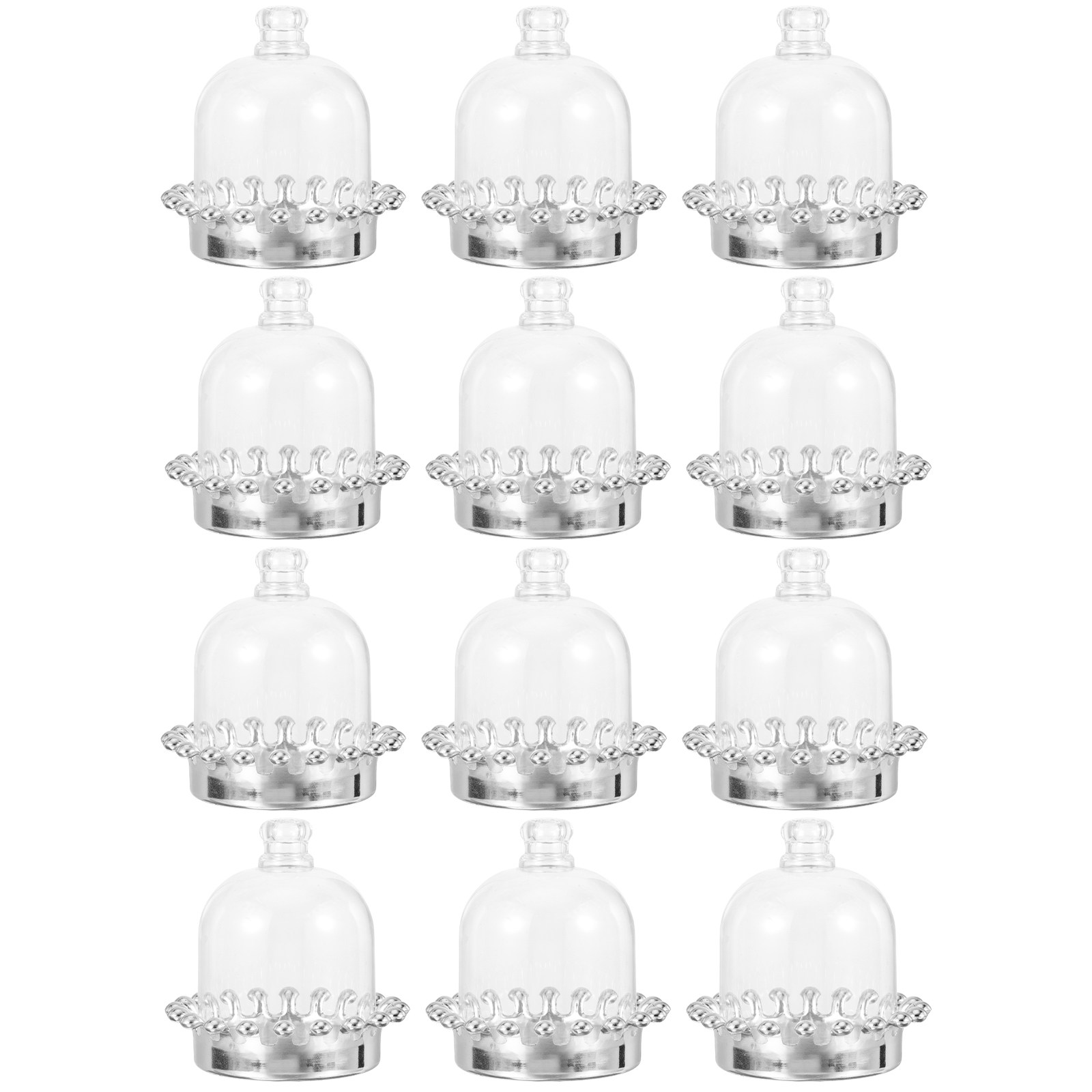 12Pcs Cake Stands Dome Cover T - Plastic Dome Clear recension och pris
